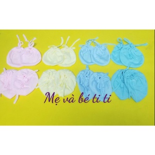 Bao tay chân cột dây chất cotton (1 đôi tay +1 đôi chân)