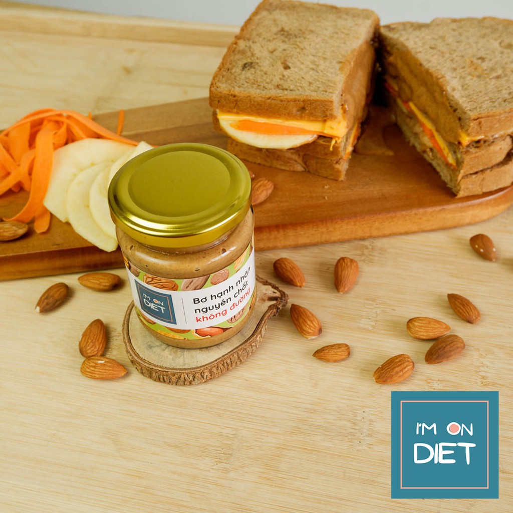 BƠ HẠNH NHÂN KHÔNG ĐƯỜNG NGUYÊN CHẤT [Sánh Mịn] | I'M ON DIET | 120g - 220g - 320g | Ăn Kiêng - Eat clean -  Ăn Chay | BigBuy360 - bigbuy360.vn