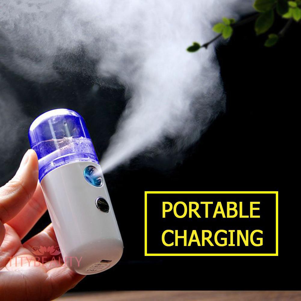 Máy tạo độ ẩm mini sạc USB phun sương nano xông hơi chăm sóc da mặt tiện lợi 30ml