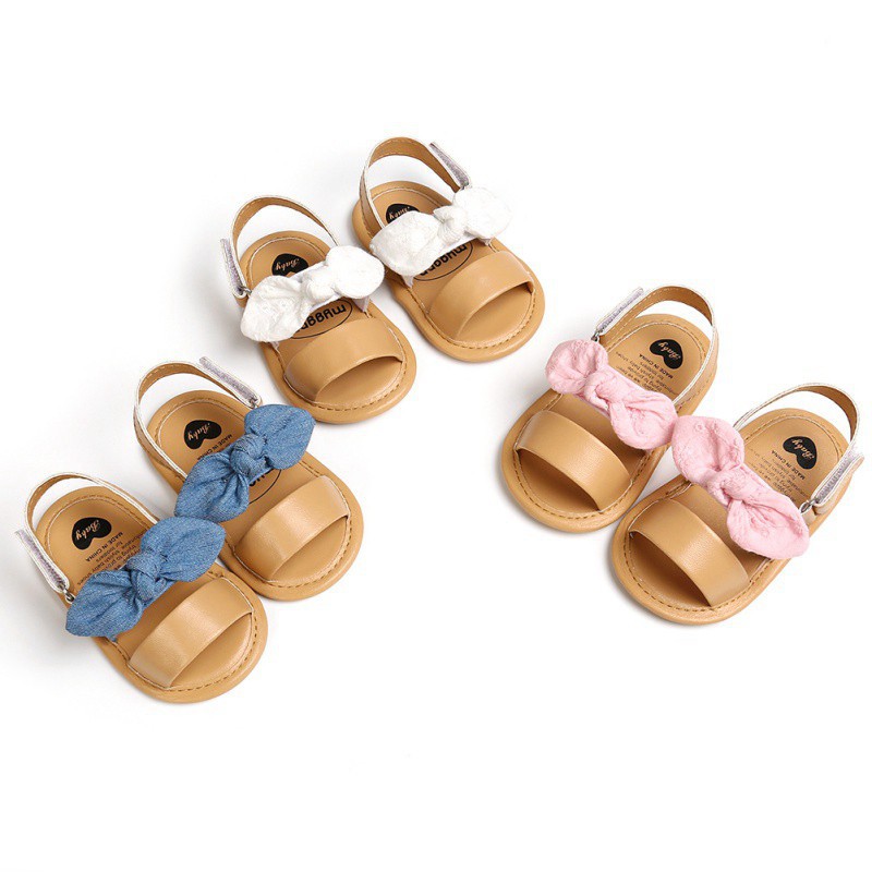 Giày Sandal Tập Đi Đế Mềm Cho Bé Gái