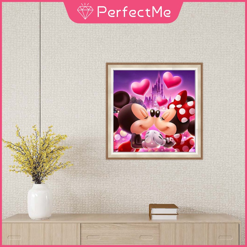 Tranh Đính Đá 5D Tự Làm Hình Chuột Đáng Yêu 30X30Cm Trang Trí Nhà Cửa