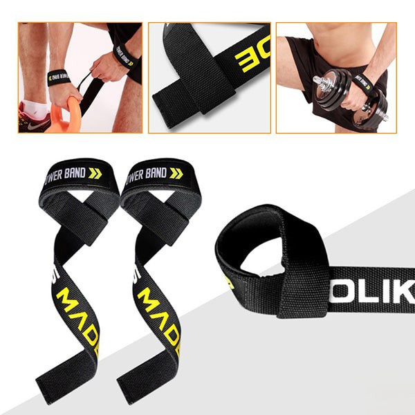 Dây kéo Lưng Lifting Straps hỗ trợ tập thể hình, Dây kéo lưng tập Gym AOLIKES (1 Đôi)