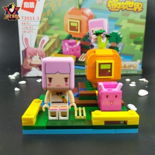 Lego Mini World Thỏ Hồng nuôi thỏ 72011, đồ chơi lego giúp bé phát triển trí tư duy và sáng tạo