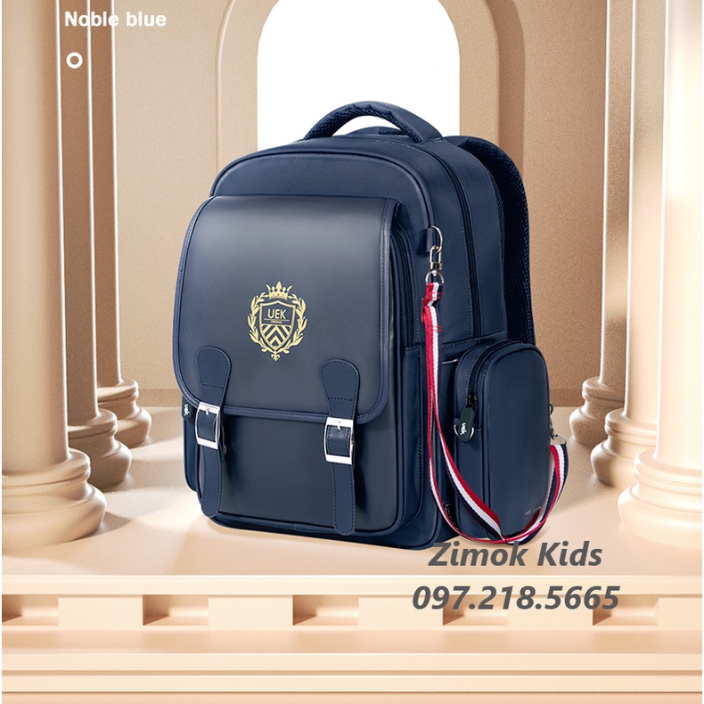 Balo chống gù UEK chất liệu da cao cấp cho bé tiểu học bảo hành chính hãng