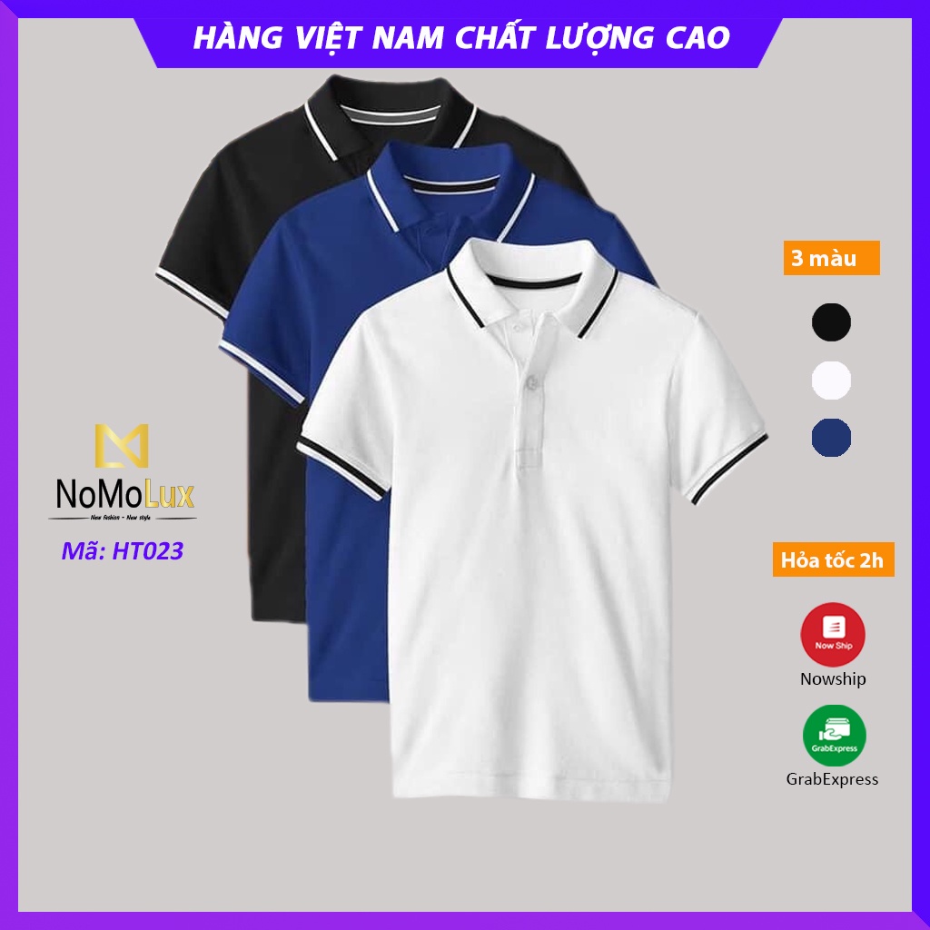 Áo polo nam nữ unisex   Freeship  Áo thun ngắn tay có cổ NoMoLux mã HT023 chất mè cá sấu cao cấp, bền màu