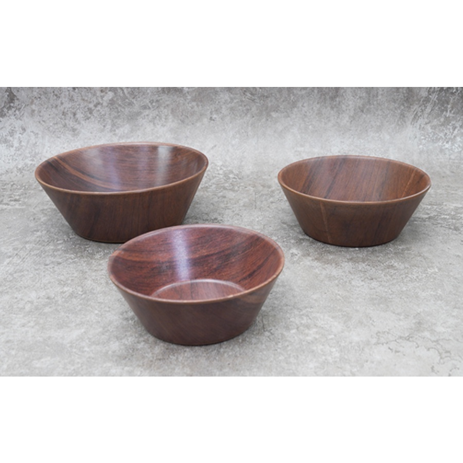 Tô nhựa melamine màu gỗ trơn thiết kế độc đáo nhiều kích thước