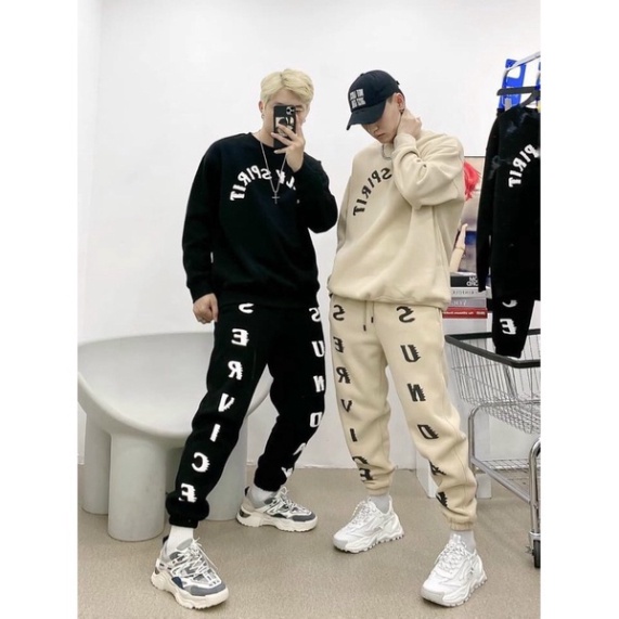 Bộ quần áo NỈ UNISEX dài tay thu đông HOLY - HÀNG MỚI VỀ