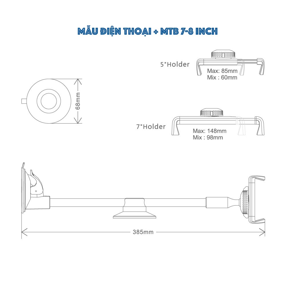 Kẹp điện thoại máy tính bảng trên xe hơi | BigBuy360 - bigbuy360.vn