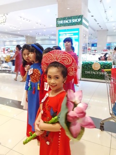 set trang phục áo dài biểu diễn