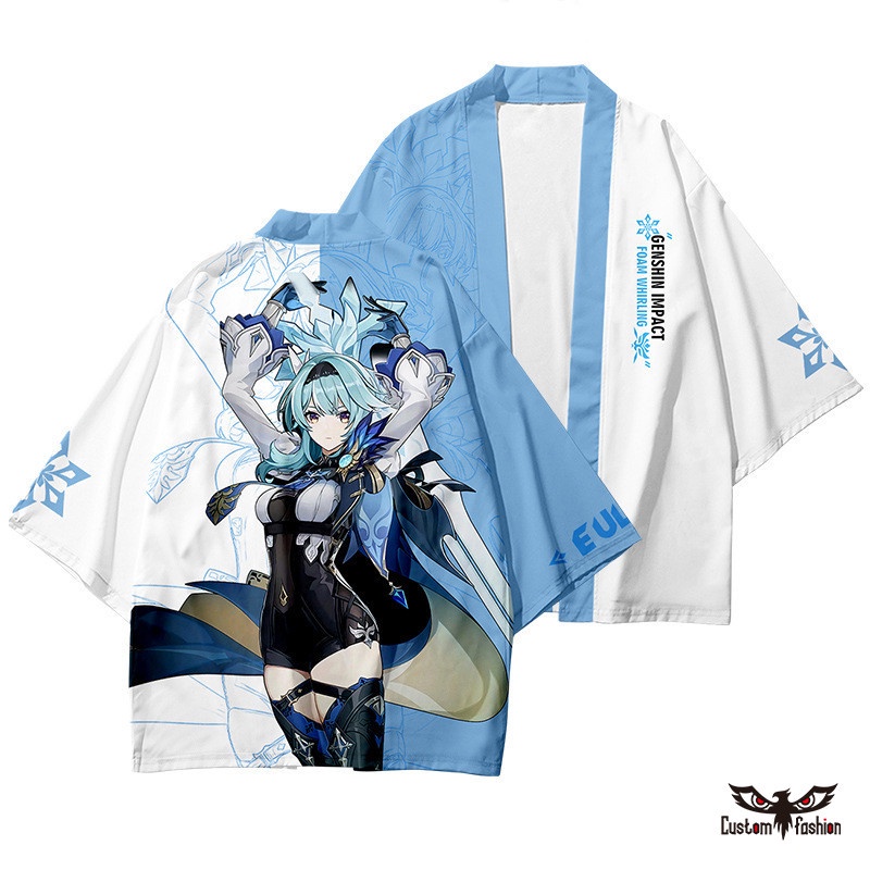 Áo Khoác Kimono Keqing Klee Fischl Eula Hutao Phong Cách Đường Phố Nhật Bản Dành Cho Nam Và Nữ