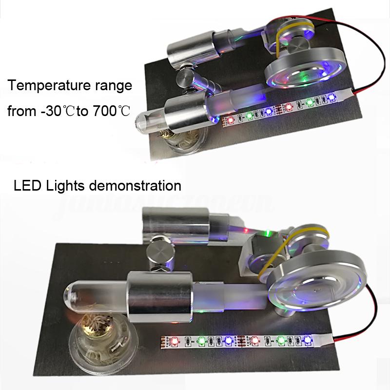 Mô hình động cơ stirling mini có đèn LED