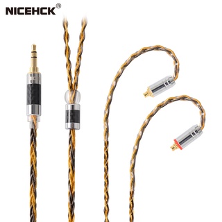Nicehck c8-1 8 core silver plated 2.5/3.5/4.4mm balanced cable to 0.75 0.78 2pin/mmcx connector hifi upgrade cable for db3 tfz