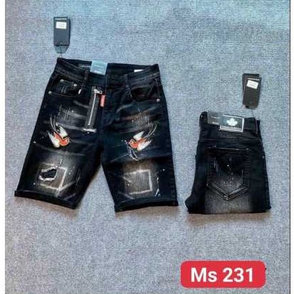 Quần short jean nam,quần jean nam ngắn rách thêu chim khóa lệch mẫu mới cao cấp tara_shop96