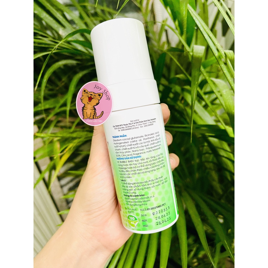 BỌT TẮM KHÔ BUBBLE CHO CÚN, MÈO