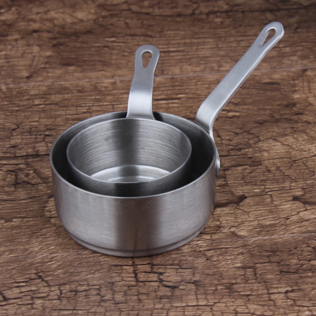 Mini Steel Saucepan Restaurant Dip Sauce Display Cooking Kitchen Pan 50ml