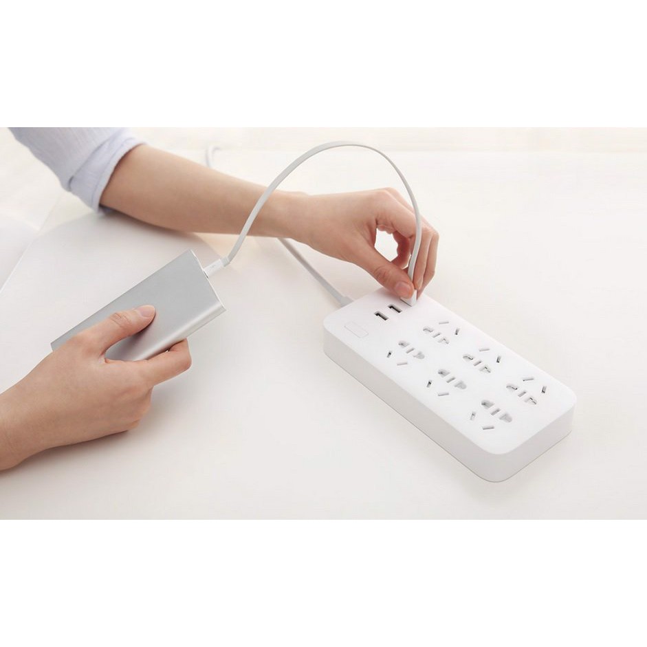 Ổ cắm v2 Xiaomi power strip 6 đầu tích hợp 3 USB