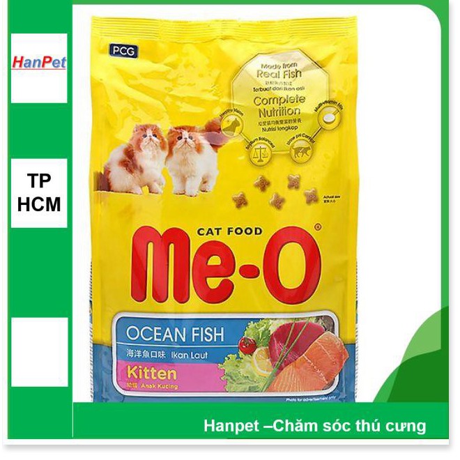 Hanpet.GV- Me- 0 kitten gói 1,1kg Thức ăn dạng hạt dành cho mèo dưới 1 năm tuổi vị cá biển