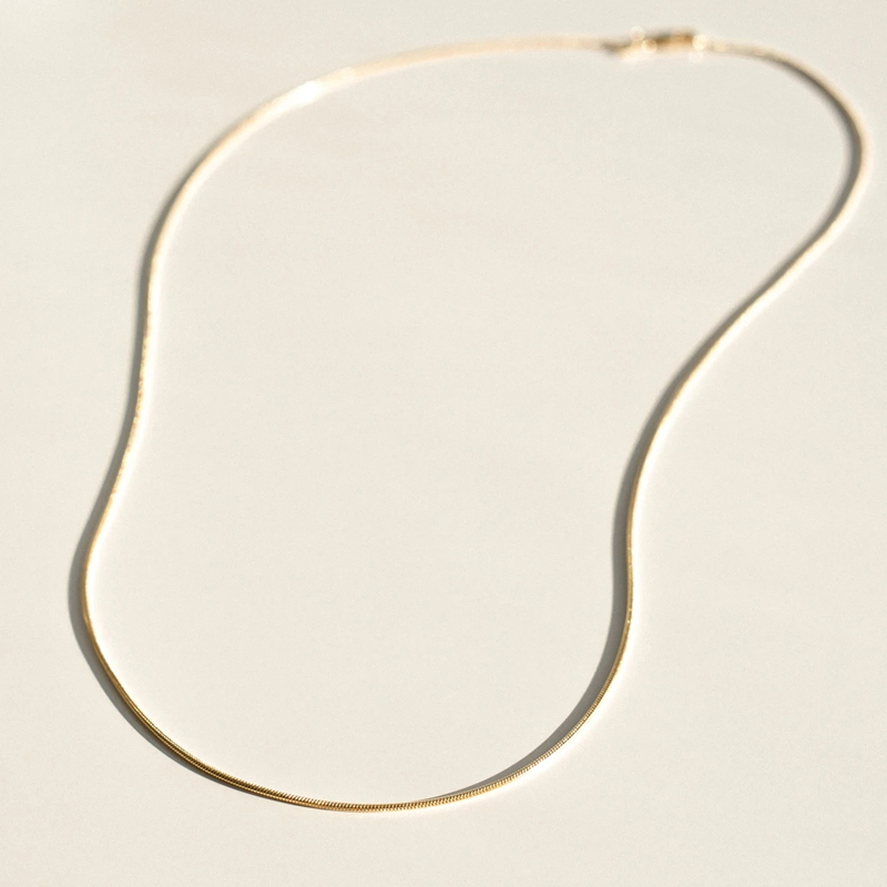 vòng cổ Mạ Vàng Mặt Gợn Sóng Thời Trang Cho Nữ