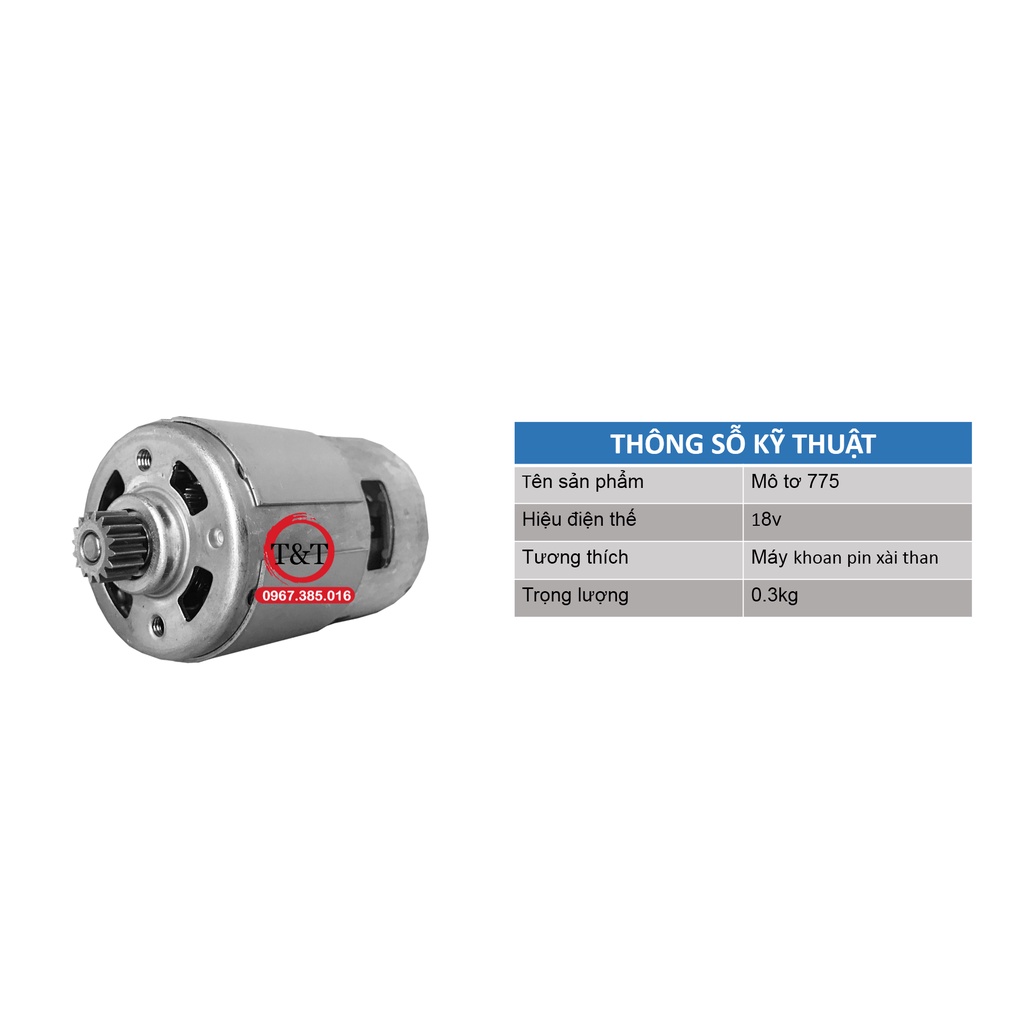 Motor khoan pin 775 xài than