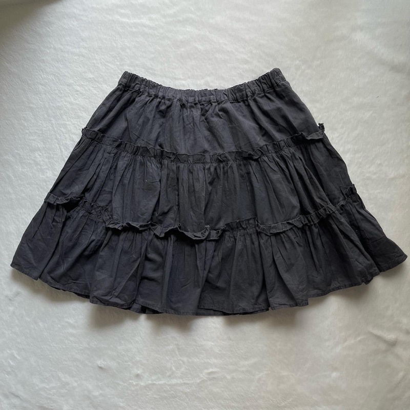 Chân váy nâu đen fairy y2k 2hand