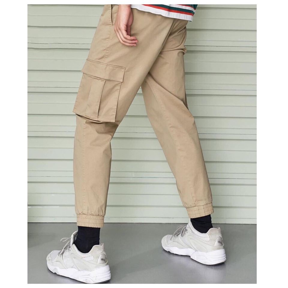 Quần Jogger Kaki Nam Nữ Túi Hộp Unisex Chất Dày Dặn
