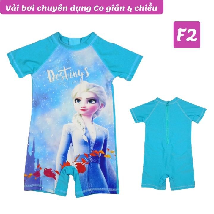 Đồ bơi liền thân cho be gái hình Elsa từ 10-22kg - vải chuyên dụng - thun 4 chiều- Tomchuakids