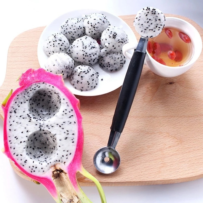 Muỗng Múc Trái Cây Hai Đầu Bằng Thép Không Gỉ Cao Cấp