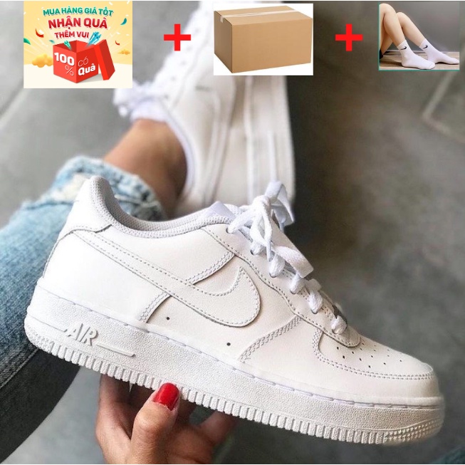 Giày_Nike Trắng , Giày_Nike Air Force 1 Trắng Cao Cấp Full Size Nam Nữ Hot Trend Full Box BILL