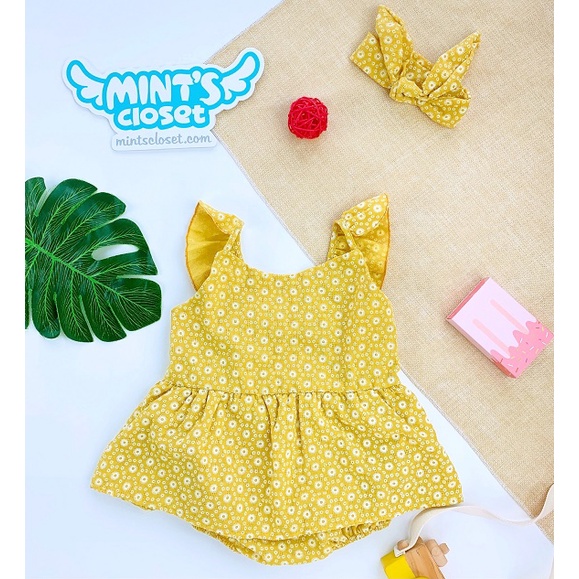 Váy body bé gái họa tiết ngẫu nhiên sơ sinh 1 2 tuổi MINTSCLOSET Mint's Closet - s797 - BV7012