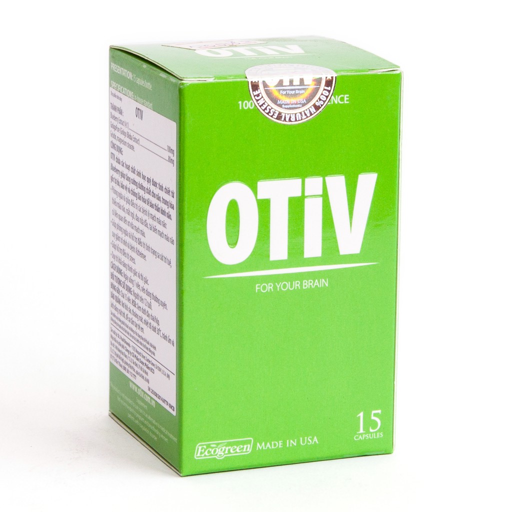 Viên Uống OTIV Bổ Não, Cãi Thiện Mất Ngủ, Đau Nữa Đầu - 15 / 30 / 60 Viên