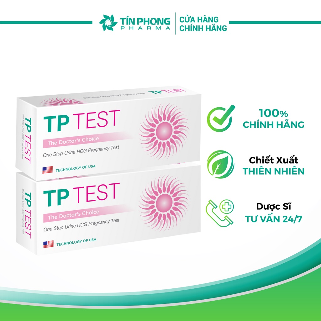 Que Thử Thai TP Test Chính Hãng, Nhanh chóng, Độ Chính Xác Cao, An Toàn Dễ Sử Dụng Hộp 1 Que TVT003