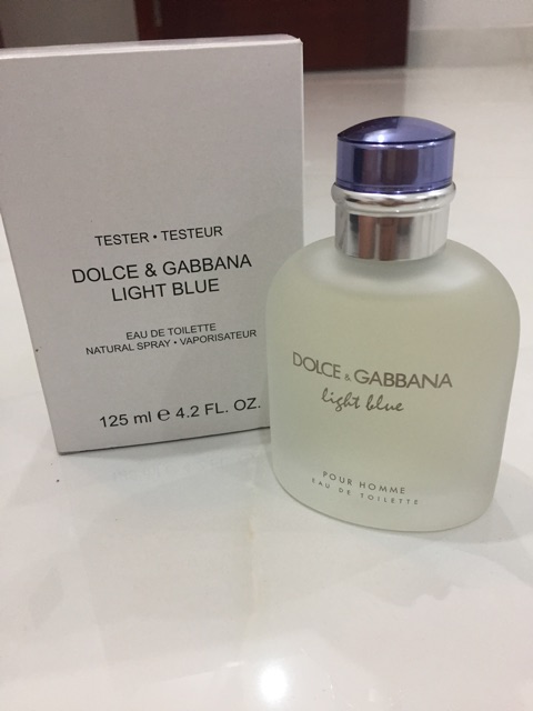 Nước hoa tester d&g light blue pour homme 125ml (hộp tester) | Thế Giới Skin Care
