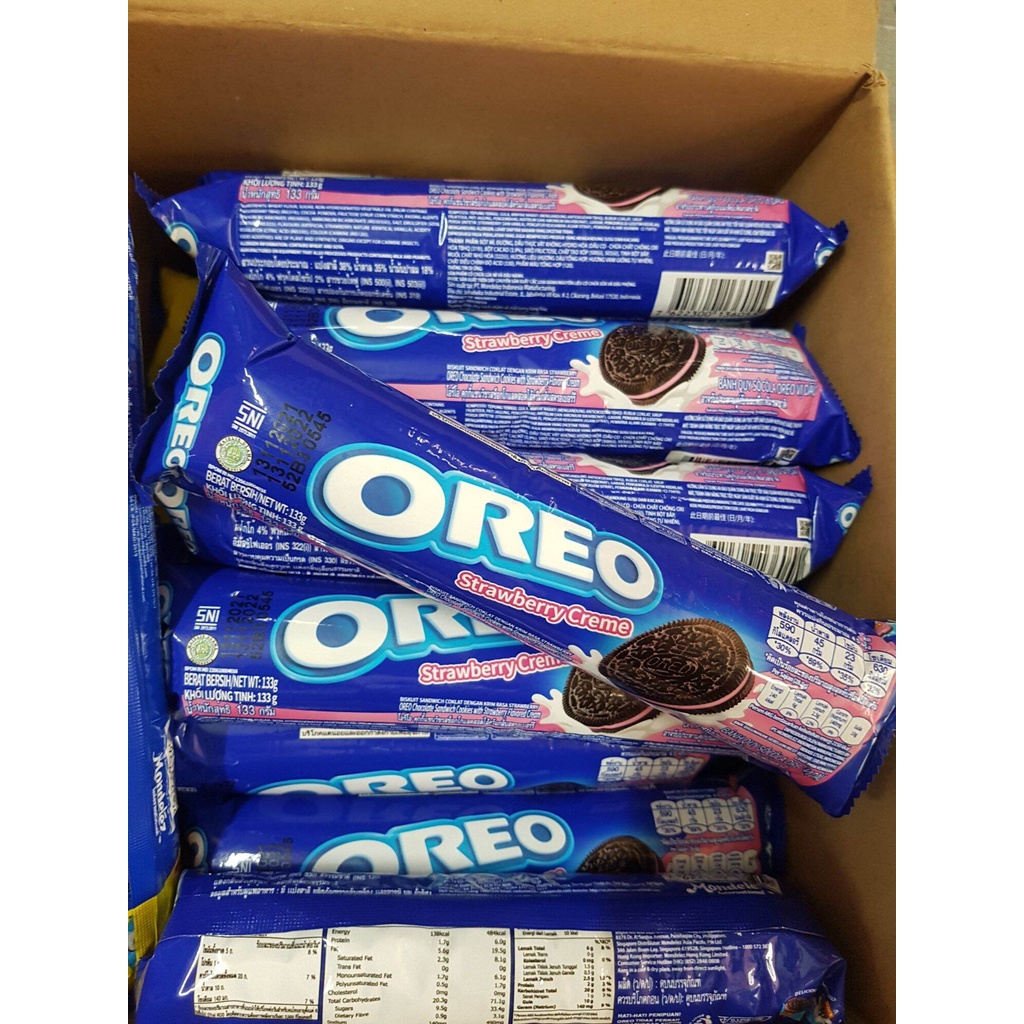 [ĐỦ VỊ] Bánh quy kẹp kem Oreo (thanh 133g).