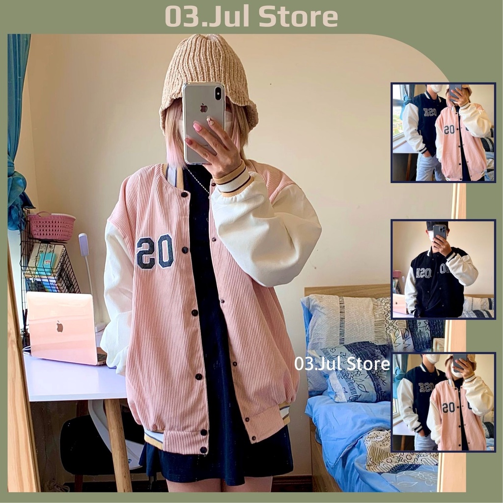 Áo Khoác Bomber Varsity Nam Nữ Form Rộng Freesize Chất Nhung Tăm Bóng Chày Dày Dặn Basic Dễ Phối Đồ