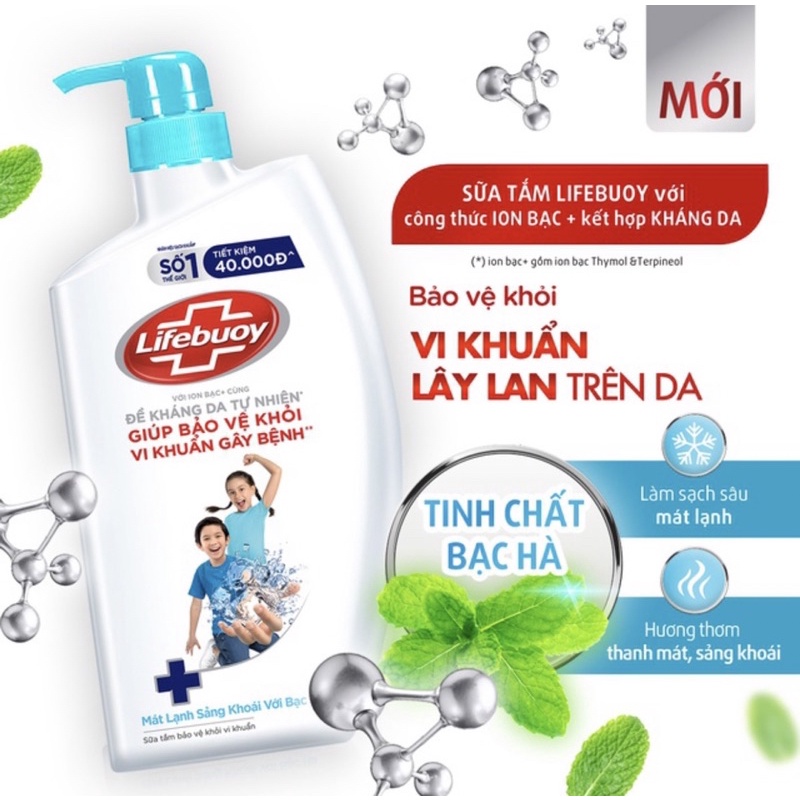 Sữa tắm Lifebuoy chăm sóc da 850g