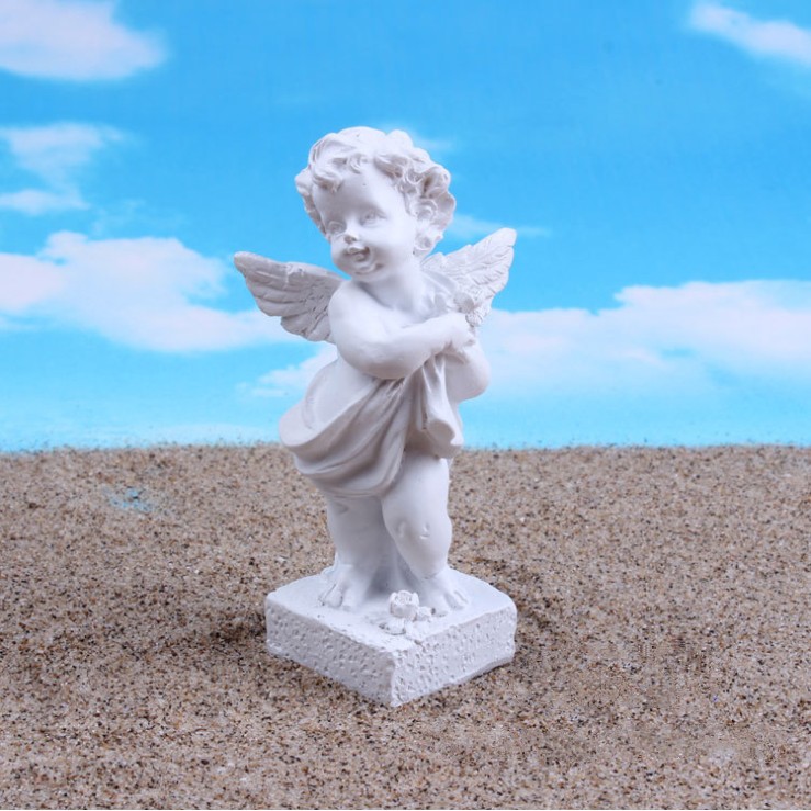 Mô hình tượng tiểu thiên sứ trắng chưa tô màu cho các bạn trang trí tiểu cảnh, terrarium, DIY