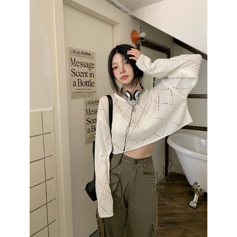 Áo Thun Nữ Tay Dài Cổ Tròn Thời Trang Phong Cách Hàn Quốc