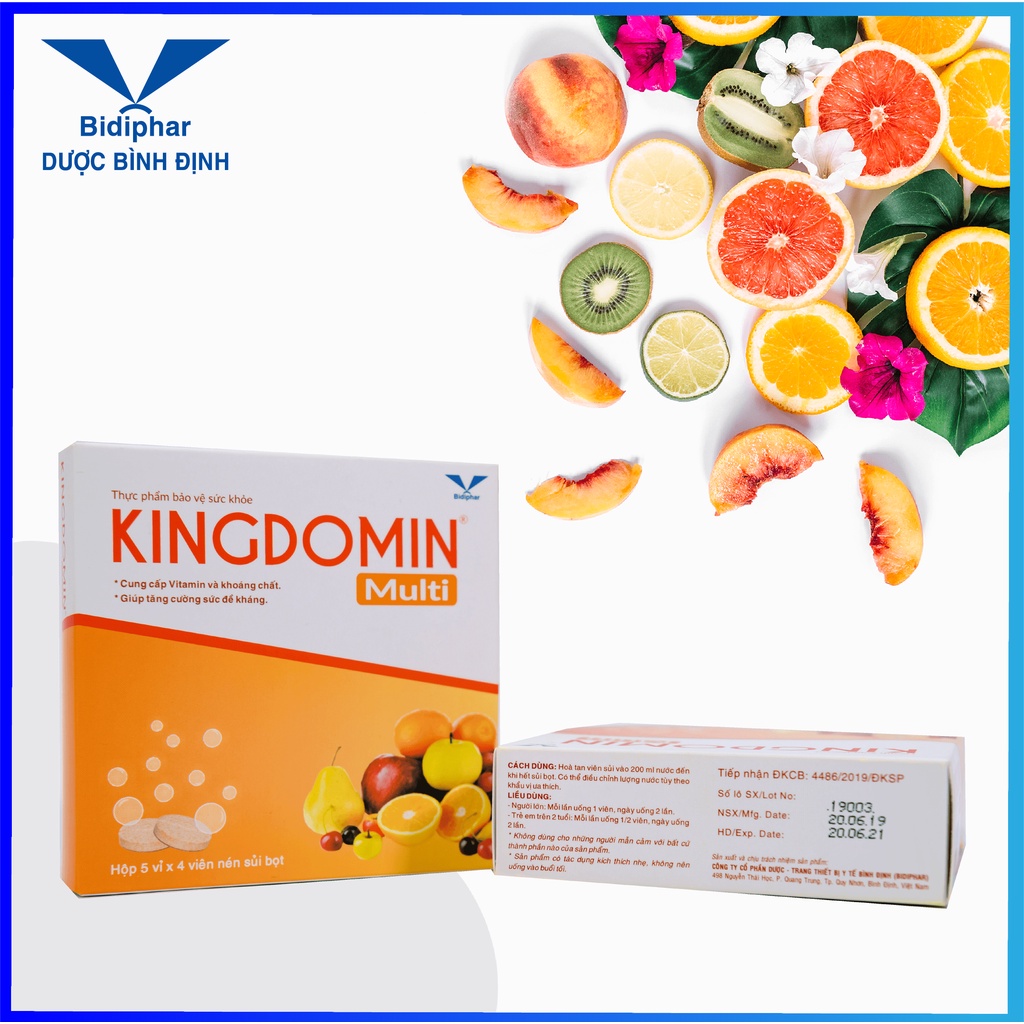 Kingdomin - Viên Sủi Multi Vitamin - Hộp 20 Viên | Thế Giới Skin Care