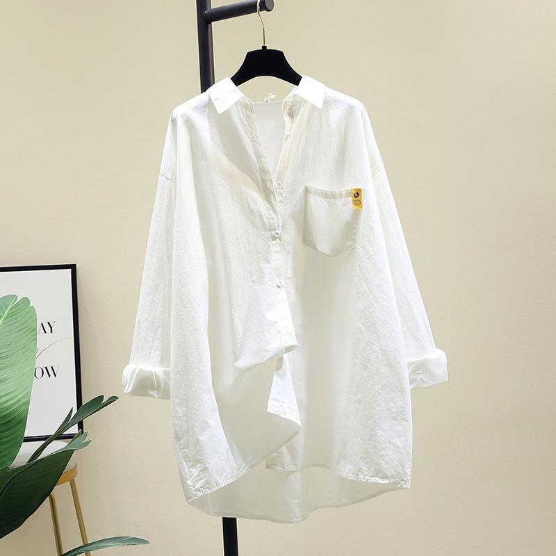 Áo Sơ Mi Cotton Dáng Rộng Phong Cách Hàn Quốc 2021 Cho Nữ | BigBuy360 - bigbuy360.vn