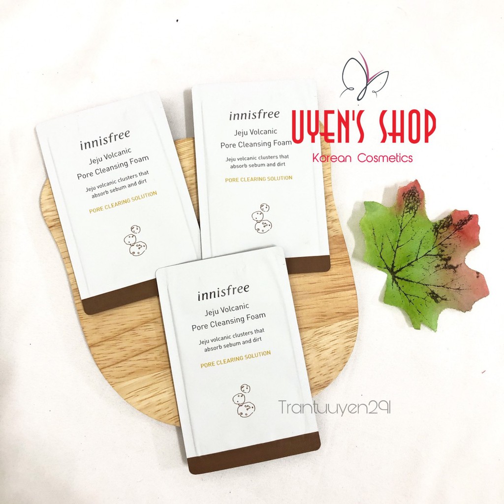 Sample sữa rửa mặt Innisfree Jeju Volcanic Pore Cleansing Foam _3ml