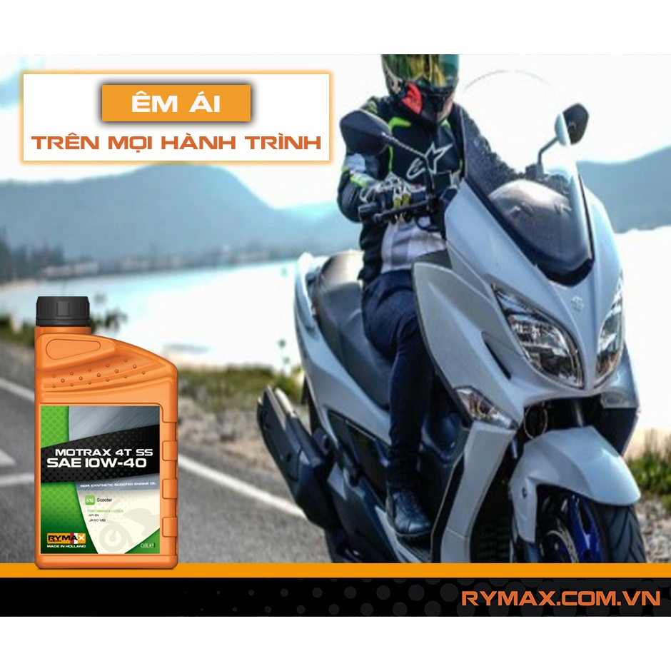 Dầu nhớt xe tay ga Rymax Motrax 4T SS 10W/40 0.8L - Jaso MB