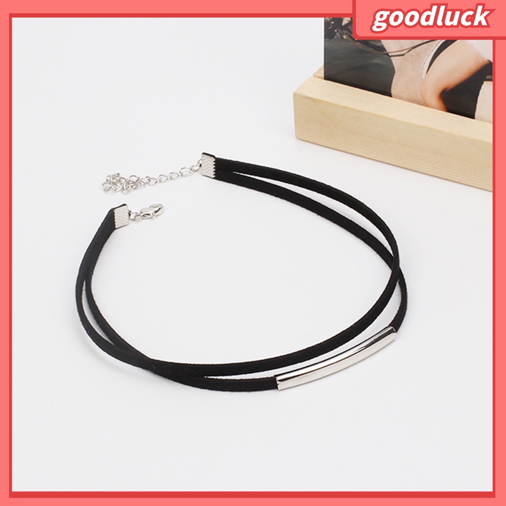 Vòng Cổ Choker Hai Lớp Phong Cách Gothic Cho Nữ