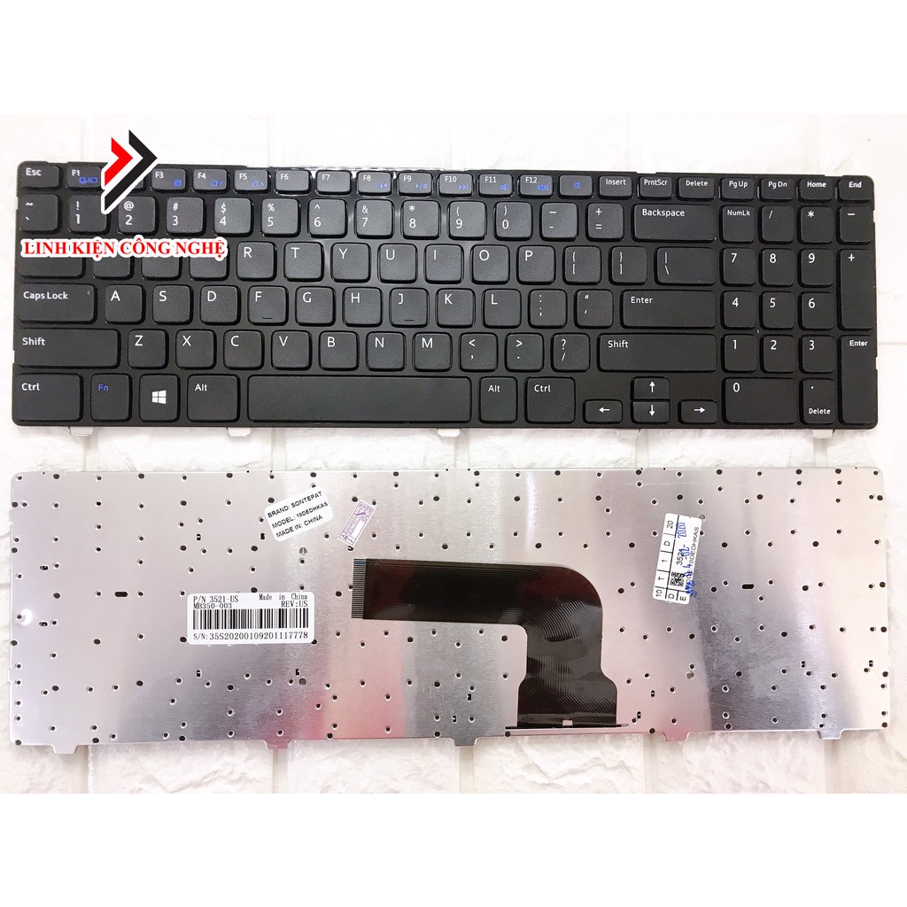 Bàn Phím Laptop Dell 3521 3531 3537 5521 5537 CHẤT LƯỢNG CAO ( FREE SHIP ĐƠN TỪ 50K )