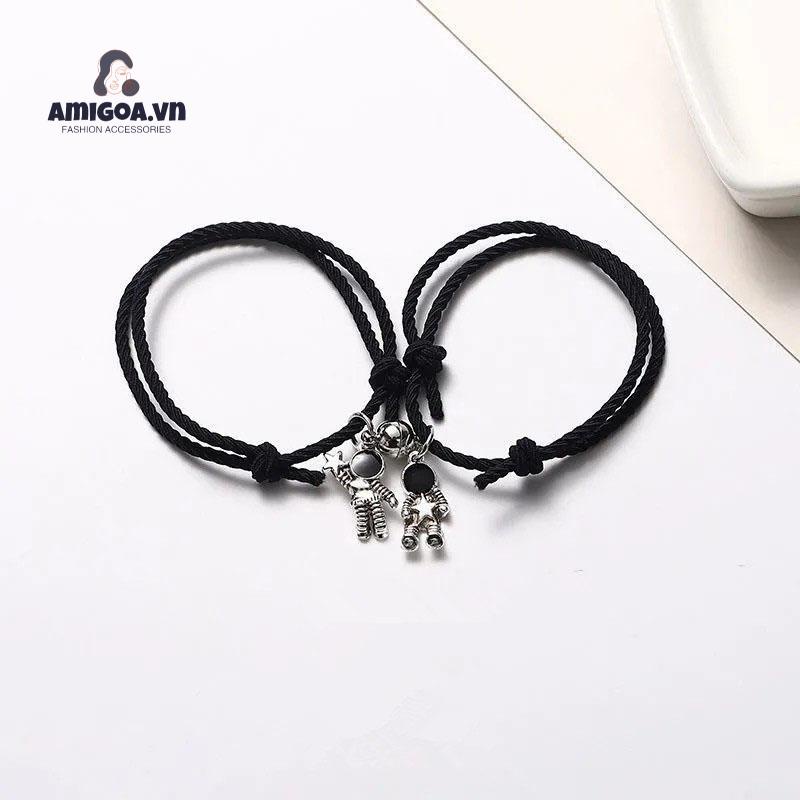 ✨✨Vòng tay gắn chuông hình phi hành gia / tàu vũ trụ đơn giản cho nam nữ