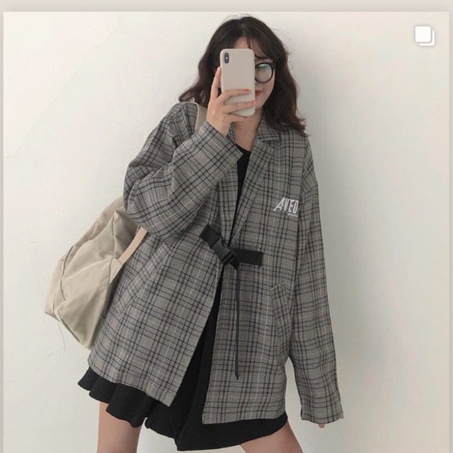 Set đồ ulzzang áo khoác+chân váy