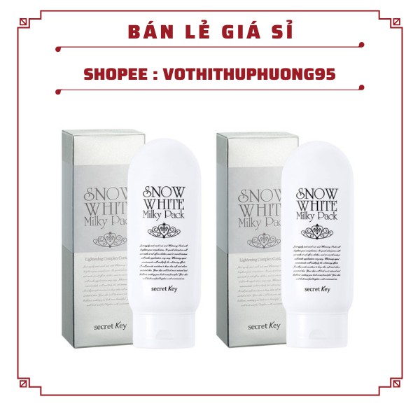 [SẴN] Ủ TRẮNG SNOW WHITE MILKY PACK SECRET KEY 200ML
