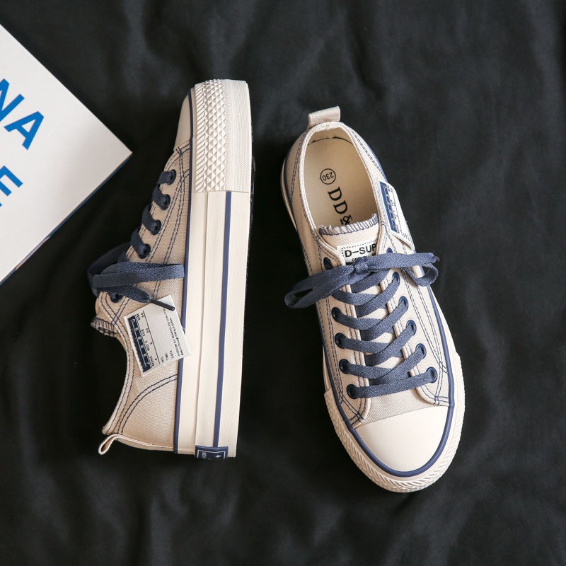 Giày Thể Thao Canvas Trắng Phong Cách Hàn Quốc 2020 Cho Nữ | BigBuy360 - bigbuy360.vn