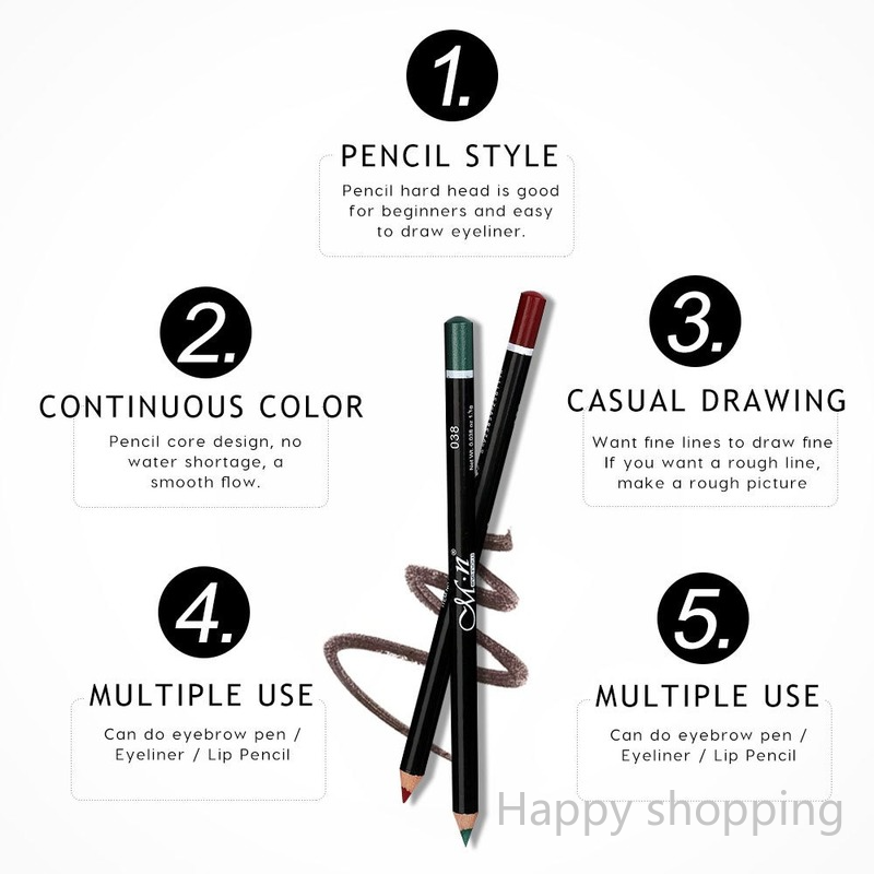 (Hàng Mới Về) Set 12 Chì Kẻ Viền Môi Và Mắt Nhiều Màu Sắc Thời Trang | BigBuy360 - bigbuy360.vn