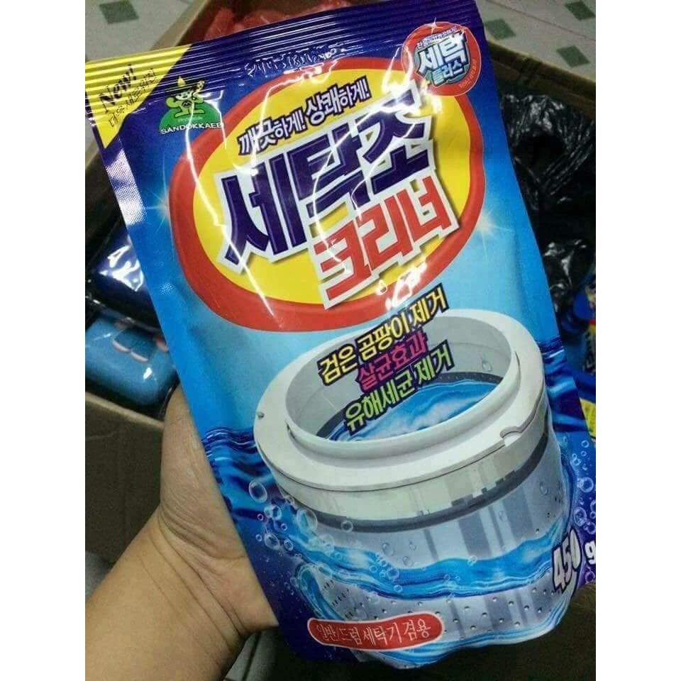 Bột Tẩy Lồng Máy Giặt - Bột Vệ Sinh Máy Giặt - Tẩy Lồng Máy Giặt Hàn Quốc Gói 450g