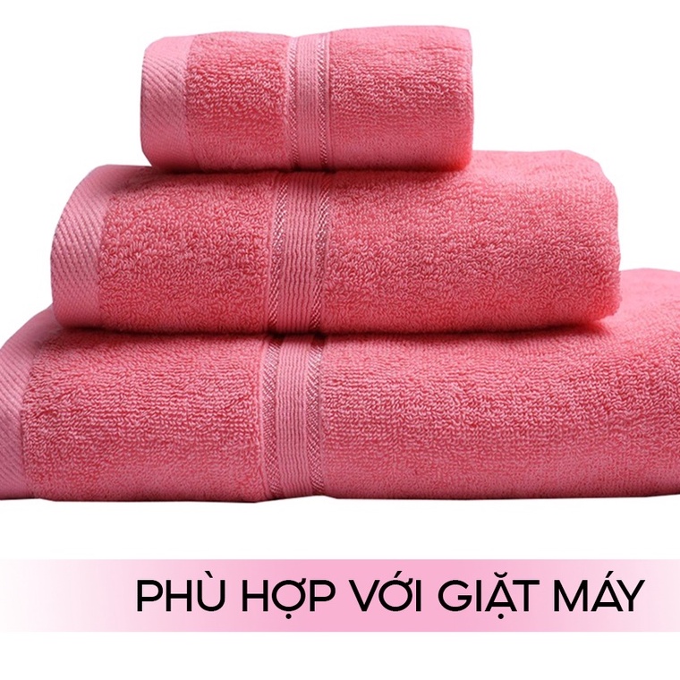 Khăn mặt cao cấp 30x50cm 100% cotton siêu thấm hút, không sổ lông, không phai màu- KHĂN BÔNG BẢO KHÁNH